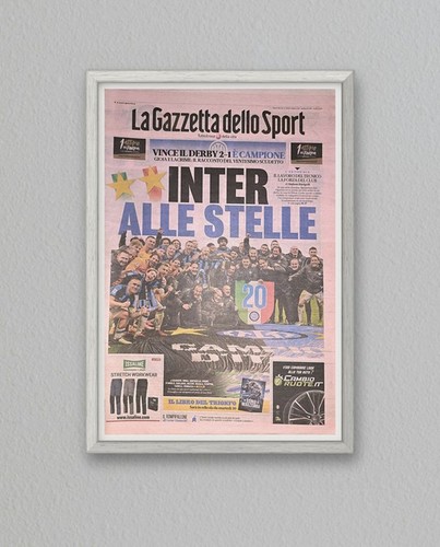 Quadro inter seconda stella - inter,