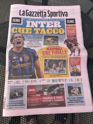 Giornale calcio agosto - giornale, il